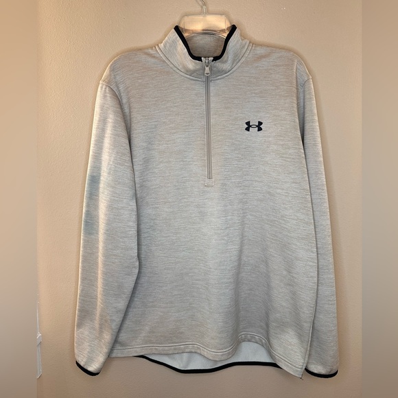 Under Armour Other - Under Armour Men’s Coldgear Loose Fit 1/4 Zip Pullover Sweatshirt Sz Large Beige